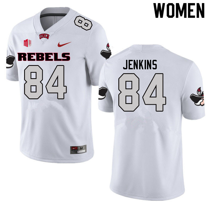 Women #84 Steve Jenkins UNLV Rebels College Football Jerseys Sale-White